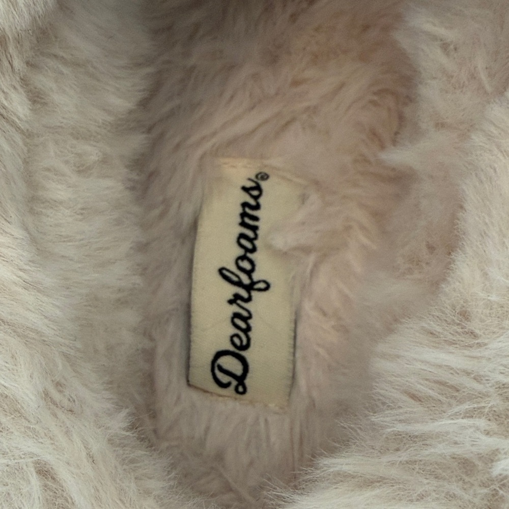 Brown Faux Fur Dearfoams Lined women's Slippers size US 9-10 (Large) - Picture 3 of 10